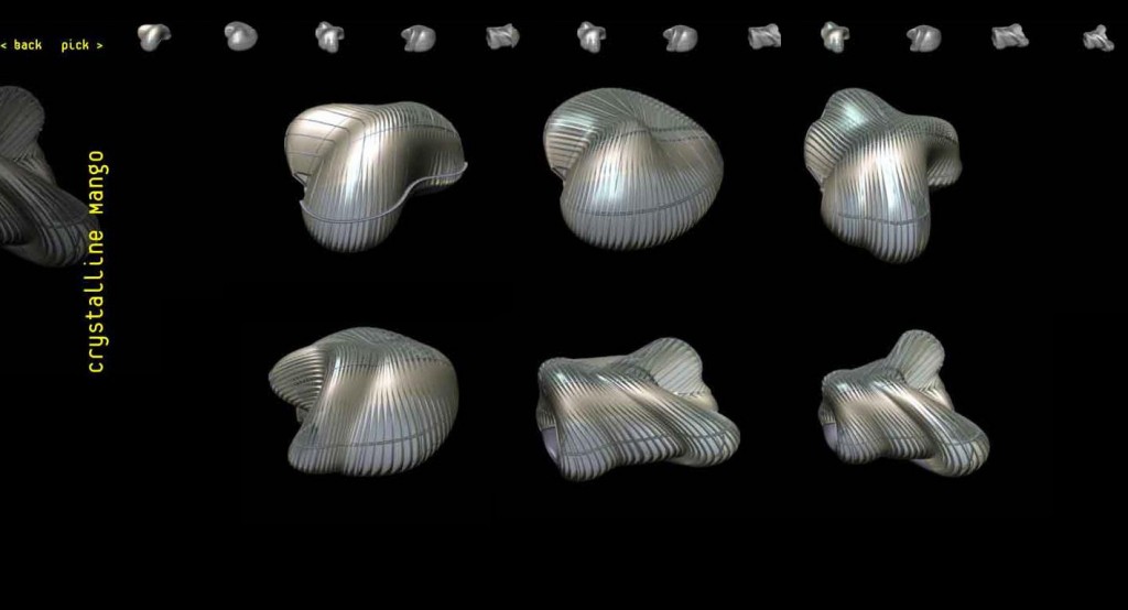 Figure 5. Greg Lynn (b.1964) Embryological House, 1998-9, still frame from the design process 