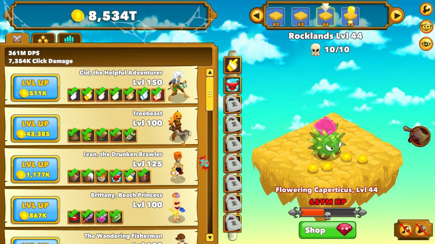 Image of the Playsaurus, Clicker Heroes 2014 video game.